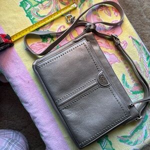 Brighton Jagger Crossbody organizer- Silver